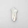 Three pairs of white pure cotton mid-calf socks for both men and women details Picture